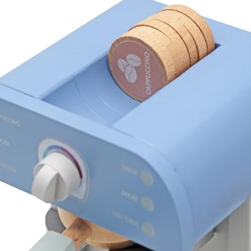 HYGRAD Wooden Kids Toys Play Set Kitchen Accessories Role Play With Accessories For Ages 3+ (Coffee Machine)