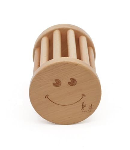 HYGRAD Baby Rattle Toy Wooden Baby Fiddling Rattle Bell Toy Early Years Development Montessori Shake Rattle Toy for Infants