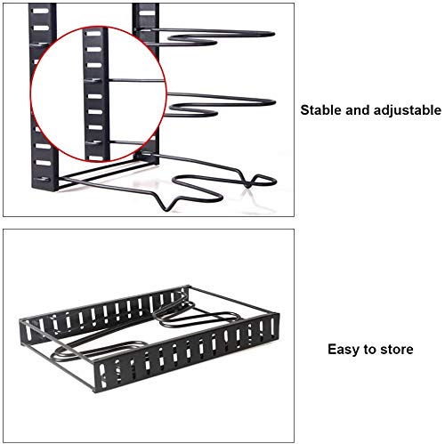 HYGRAD® 8 Tier Organising Rack for Pots and Pans 8 Tier Metal Cupboard and Cabinet Organiser for Cutlery and Pans