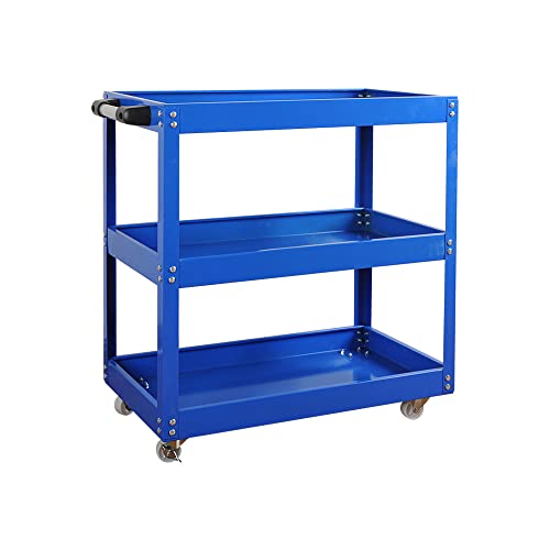 HYGRAD® Multi-Function Workshop Garage DIY Tool Storage Trolley Wheel Cart Tray 3 Tier/Shelf 3 levels UK BLUE