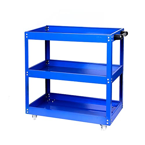 HYGRAD® Multi-Function Workshop Garage DIY Tool Storage Trolley Wheel Cart Tray 3 Tier/Shelf 3 levels UK BLUE