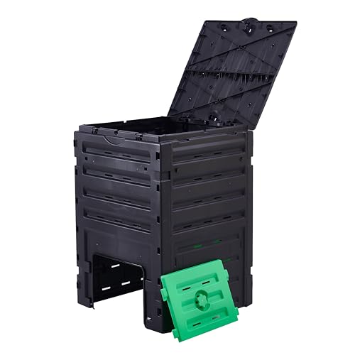 HYGRAD® 450L Outdoor Garden Compost Bin, Large Composter Compost Bin, Grass Eco Friendly Converter Debris Waste Garden Home