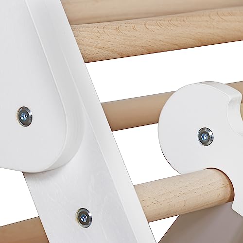 Pikler Triangle Climber Set of 3, Toddler Climbing Toys Indoor Folding with Ramp & Arch & Mat & Wooden Puzzle, Wooden Montessori Play Gym for Toddlers and Kids HYGRAD®