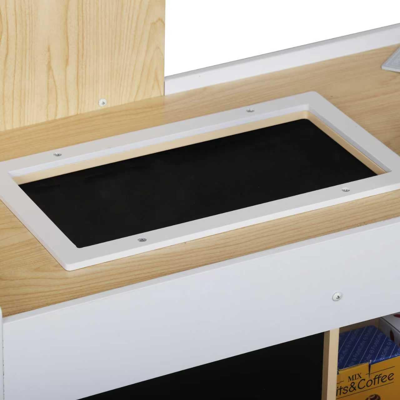 HYGRAD® Kids Grocery Store, Wooden Market Play Shop, Children 3+ Supermarket Playset with Accessories: Cash Register, Fruit, Vegetables, Cash, Credit Card, Kids Market Stall - Shop Counter