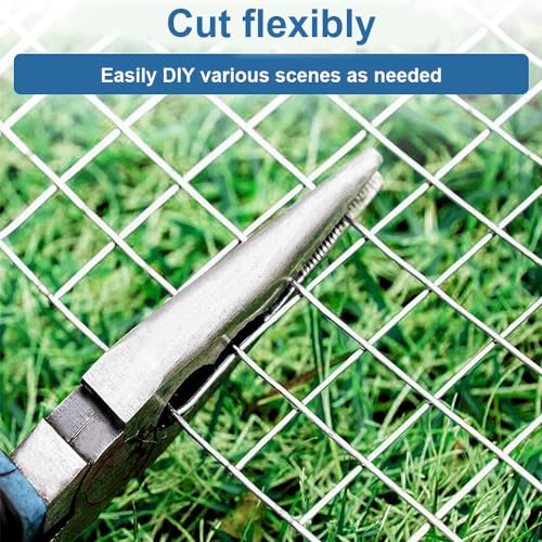 HYGRAD Galvanised Mesh Wire Garden Fencing Steel Wire Fencing Animal Fencing Enclosure Crop Fencing Construction Fencing (44