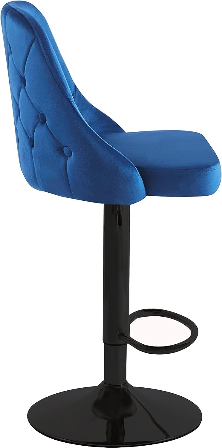 Velvet Bar Stools Height Adjustable Swivel Soft Padded Velvet Kitchen Bar Stools Home Bar Kitchen Counter Bar stools Kitchen Island Breakfast Stools (Set of 2)