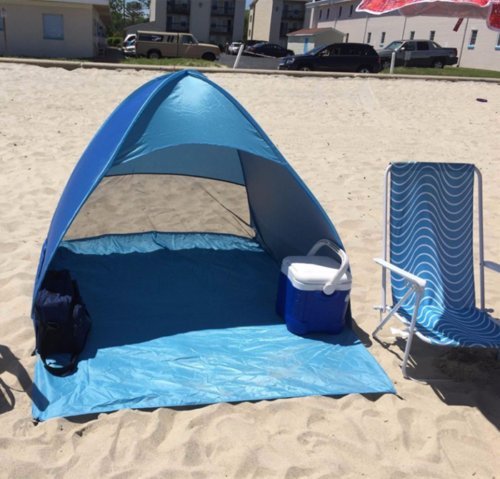HYGRAD® Pop Up Beach Tent,Rated UPF 50+ for UV Sun Protection,Waterproof Sun Shelters for Family Camping, Fishing, Picnic (Orange)