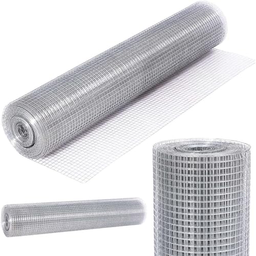 HYGRAD Galvanised Mesh Wire Garden Fencing Steel Wire Fencing Animal Fencing Enclosure Crop Fencing Construction Fencing (44