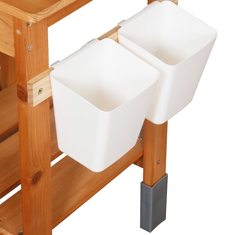 HYGRAD® Wooden Kids Outdoor Play Toy Mud Kitchen with Adjustable Canopy, Faucet, Sink, Blackboard, Stoves, Cooking Accessories and Storage, Wooden Kids Kitchen for Boys Girls 3+