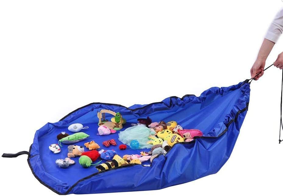 150cm Large Storage Bag Kids Nursery Play Mat Storage Bag For Toys and Lego Portable & Foldable Play Mat (Blue or Pink)
