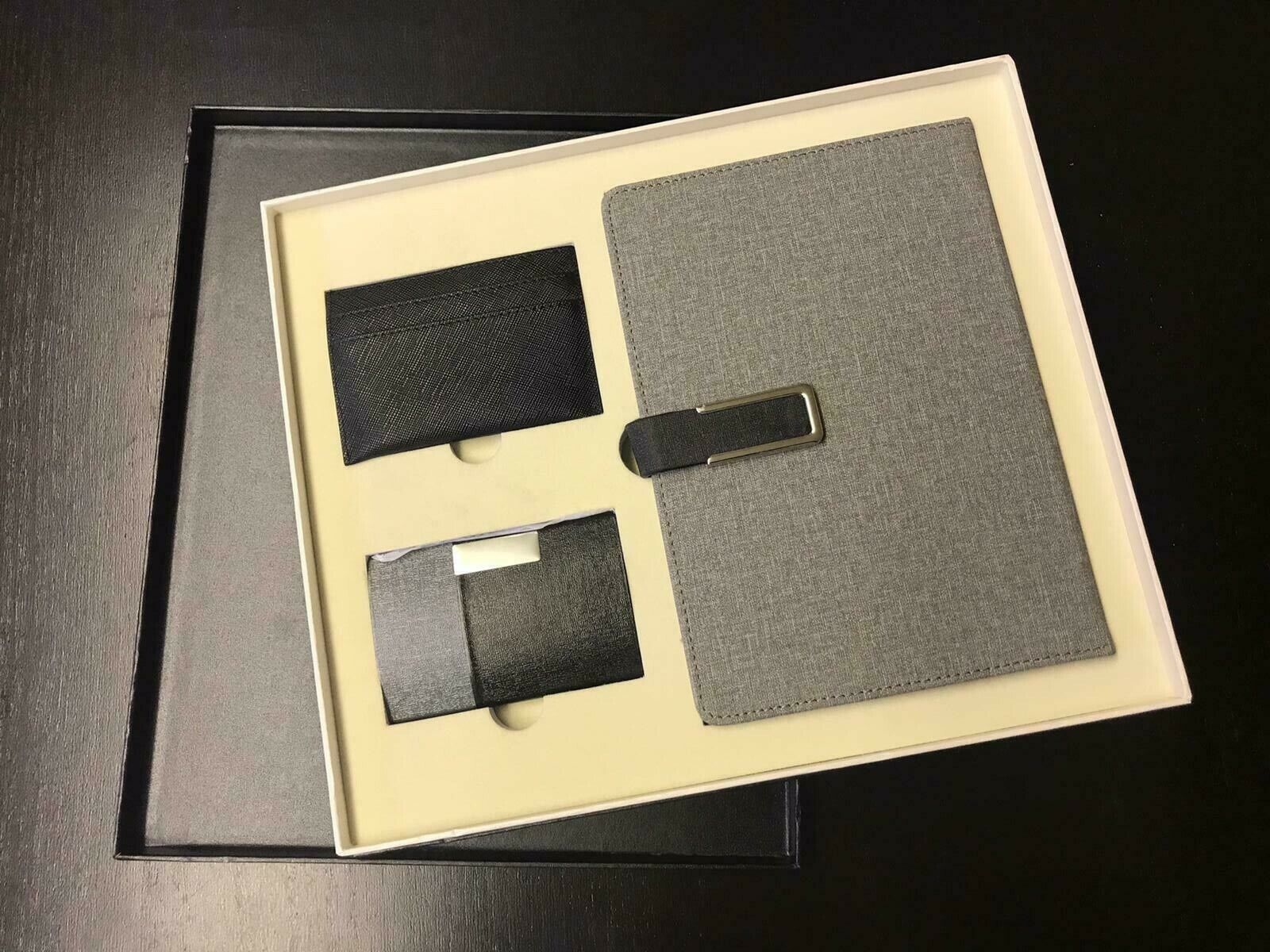 Professional Notepad with Pen Gift Set Business Card Holder Credit Card Holder Gift Set with Notebook and Pen (PN-03)
