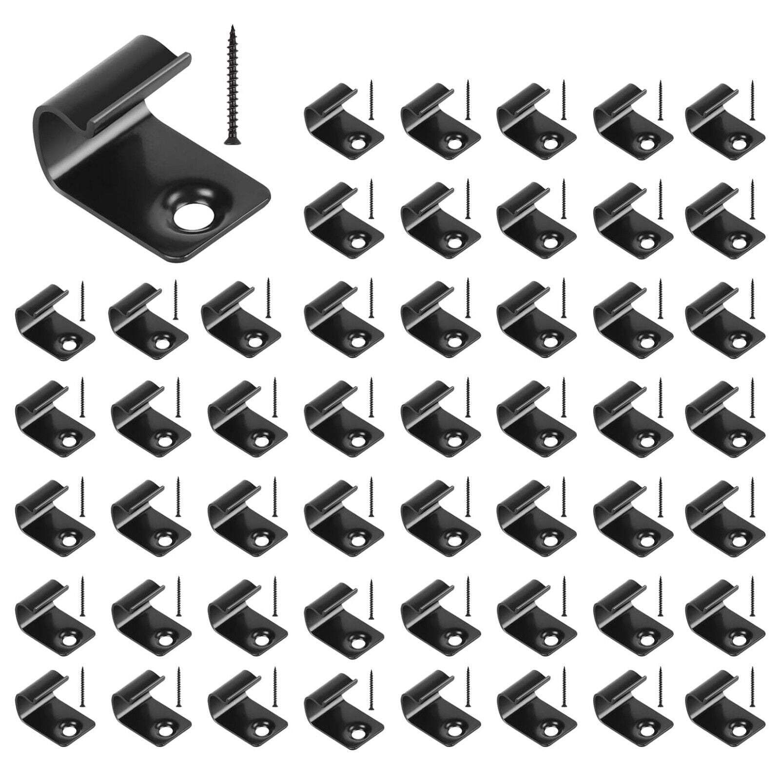 HYGRAD 50 Pcs Composite Decking Clips 6mm Hidden Fasteners Plastic Decking Clips Solid Steel Durable (Plastic Decking Clips)