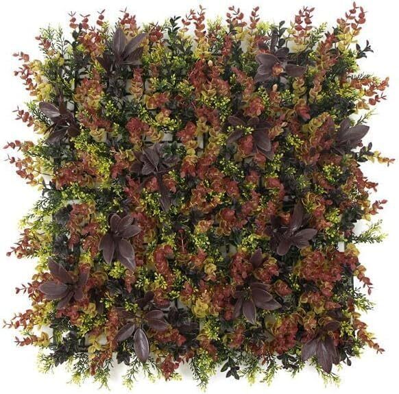 HYGRAD® 12 x Artificial Boxwood Topiary Green Artificial Grass Screen Fencing Hedge Panels 50 x 50 UK Artificial Wall Decoration Panels (Pack of 12)