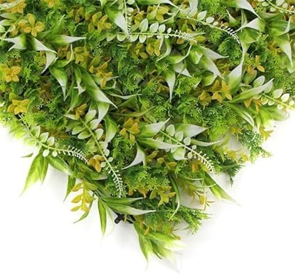 HYGRAD® 12 x Artificial Boxwood Topiary Green Artificial Grass Screen Fencing Hedge Panels 50 x 50 UK Artificial Wall Decoration Panels (Pack of 12)