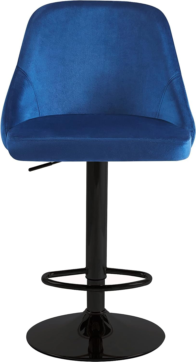 Velvet Bar Stools Height Adjustable Swivel Soft Padded Velvet Kitchen Bar Stools Home Bar Kitchen Counter Bar stools Kitchen Island Breakfast Stools (Set of 2)