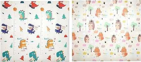 HYGRAD Toddler Floor Play Mat 2 Side Baby Play Mat Reversible Large Soft Gym Plat Mat Crawl Mat for Toddlers