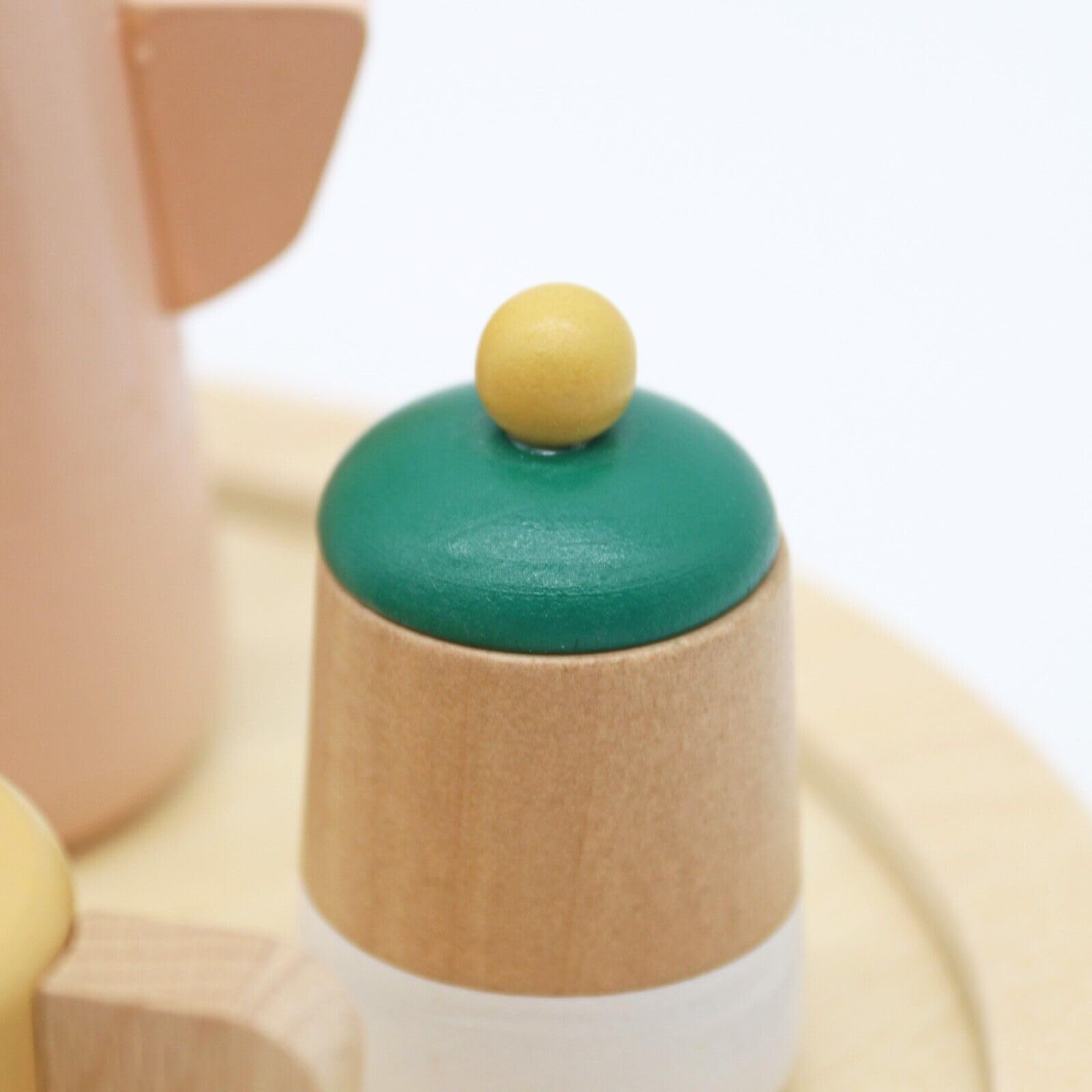 HYGRAD Wooden Tea Set For Toddlers Kids Tea Play Set Pretend Play Toys For Toddlers Kitchen Tea Set Toy Gift For Toddlers