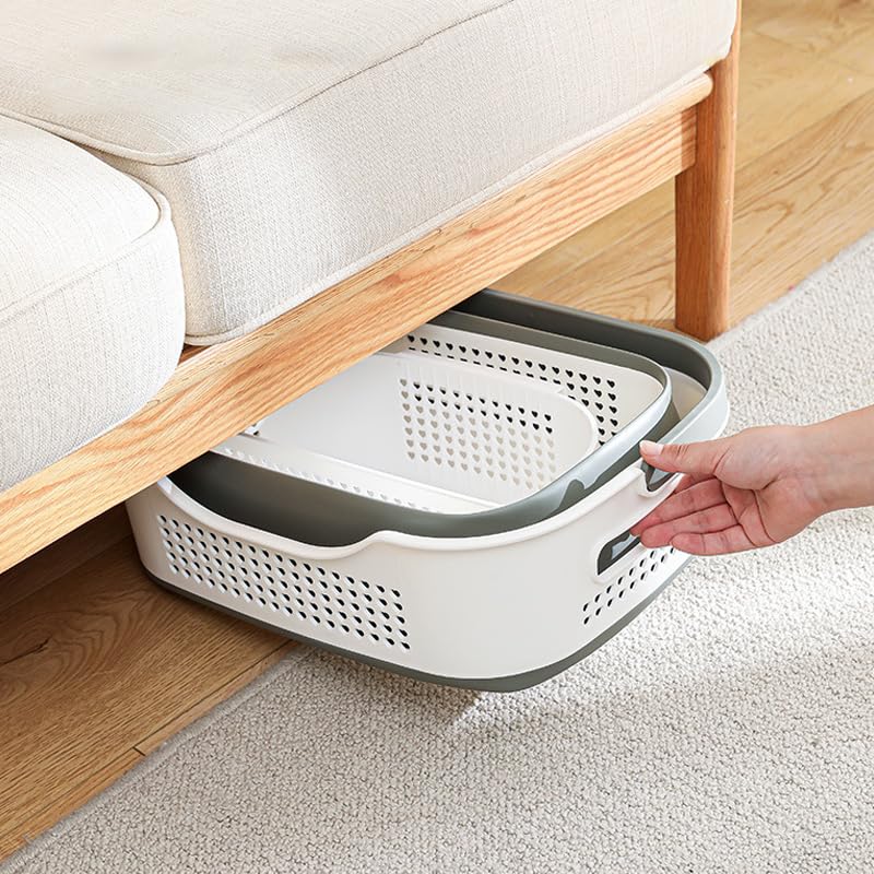 HYGRAD® Collapsible Laundry Basket 43L Heavy Duty Pop Up Laundry Hamper Telescopic Fold Away Space Saving Laundry Storage Hamper For Clothes
