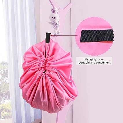 150cm Large Storage Bag Kids Nursery Play Mat Storage Bag For Toys and Lego Portable & Foldable Play Mat (Blue or Pink)