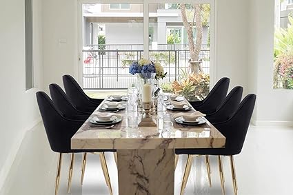 Velvet Dining Chairs Soft Padded Velvet Dining Room Chairs, Office Chairs, Living Room Chairs, Reception Chairs, HYGRAD®…