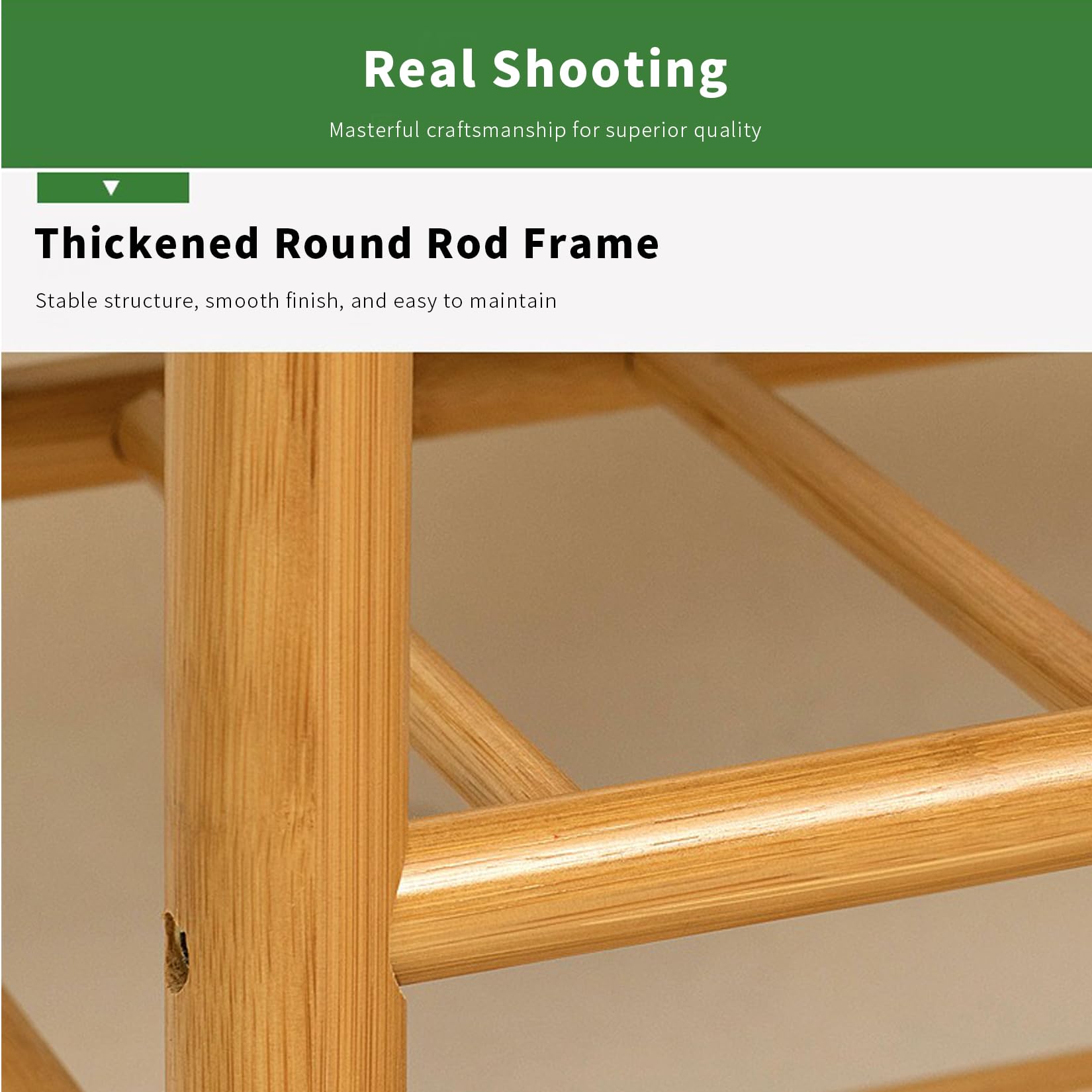 HYGRAD® Bamboo Hallway Shoe Rack 3 Tier Shoe Rack Organiser Entry Cushioned Bench With Storage Compartment Under Bench Natural Bamboo For Hallway Living Room Bedroom Bathroom Office