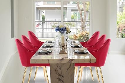 Velvet Dining Chairs Soft Padded Velvet Dining Room Chairs, Office Chairs, Living Room Chairs, Reception Chairs, HYGRAD®…