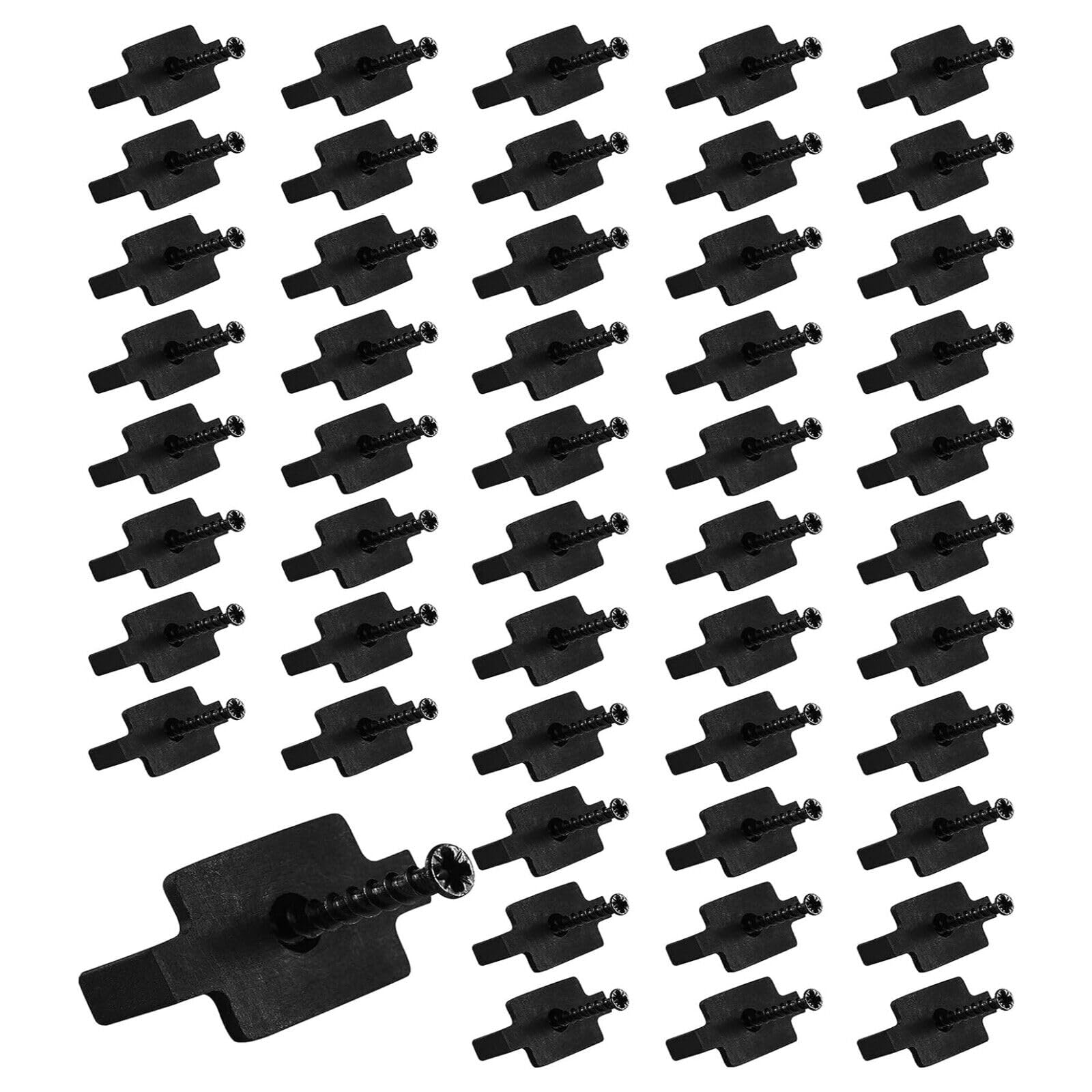 HYGRAD 50 Pcs Composite Decking Clips 6mm Hidden Fasteners Plastic Decking Clips Solid Steel Durable (Plastic Decking Clips)