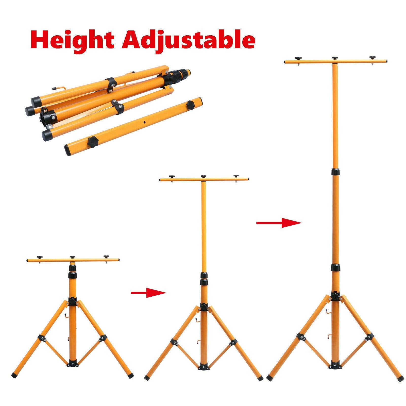 HYGRAD® LED Flood Light Tripod Stand Portable Work Site Floodlight Telescopic Tripod UK