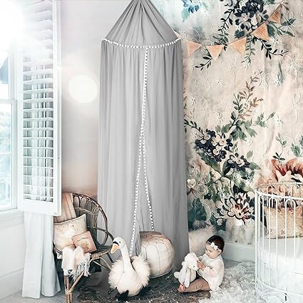 Children's Bed Canopy, Round Dome Princeess Bed Canopy Decoration, Mosquito Net Protection Canopy Play Tent