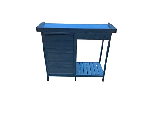 HYGRADBUILTTOSURVIVE Large Wooden Potting Bench Germination Work Bench With 2 Drawers And Cabinet Gardening Planting Work Station Gardening Storage Table