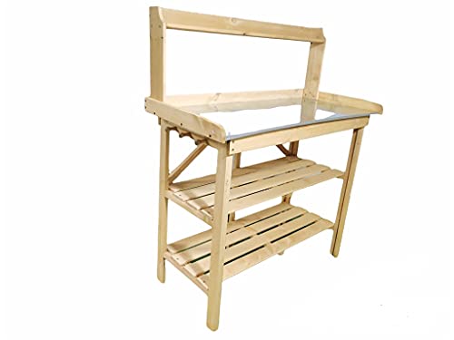 Large Wooden Planting Table Practical Garden Work Bench Station Flower& Plants Organiser By HYGRAD®