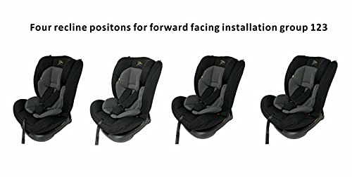 HYGRAD® ISOFIX Baby Car Booster Seat 360 Rotation Group 0123 from 0-36Kg ECE Approved in Black for up to 2 Years