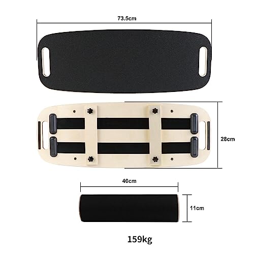 HYGRAD® Balance Board Trainer Roller Balance Board For Athletic Training Gym Balance Beam Board Calisthenics Training Board