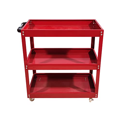 Tool Storage Heavy Duty Durable Garage Trolley Workshop 3 Tier Wheel Cart Shelf HYGRAD®