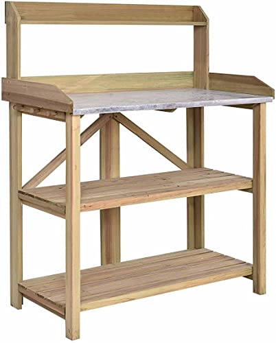 Large Wooden Planting Table Practical Garden Work Bench Station Flower& Plants Organiser By HYGRAD®