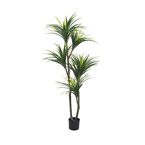 Large Artificial Fake Tree Plants Indoor Fake Decorative Plants In Pot Outdoor Fake Plant Pots Flora Exotic Tree Plants In Pots (Dracaena Draco - 150cm)