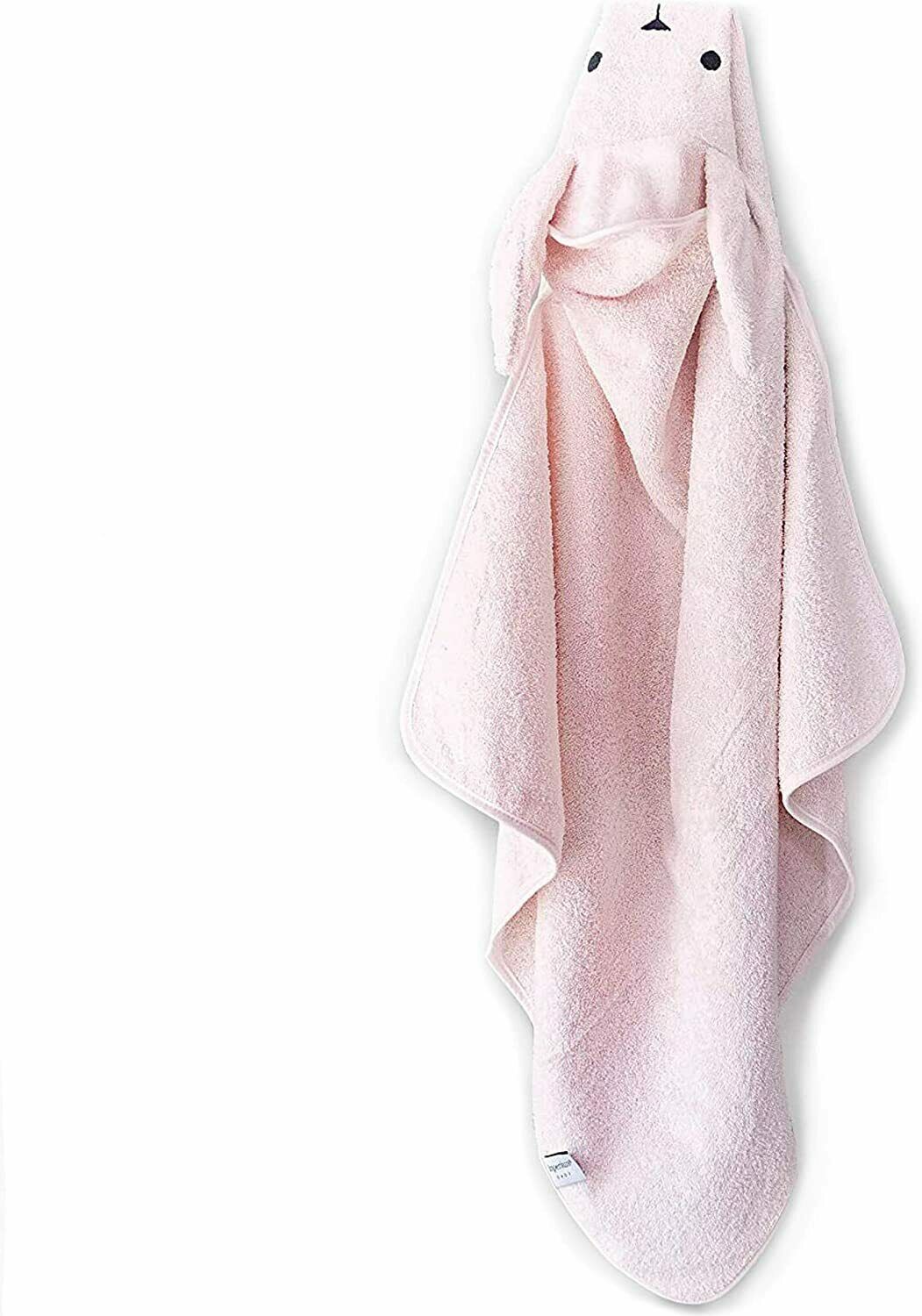 New Luxury 100% Cotton Baby Soft Bunny Hooded Bath Towel 70 x 70cm 5 Colours UK