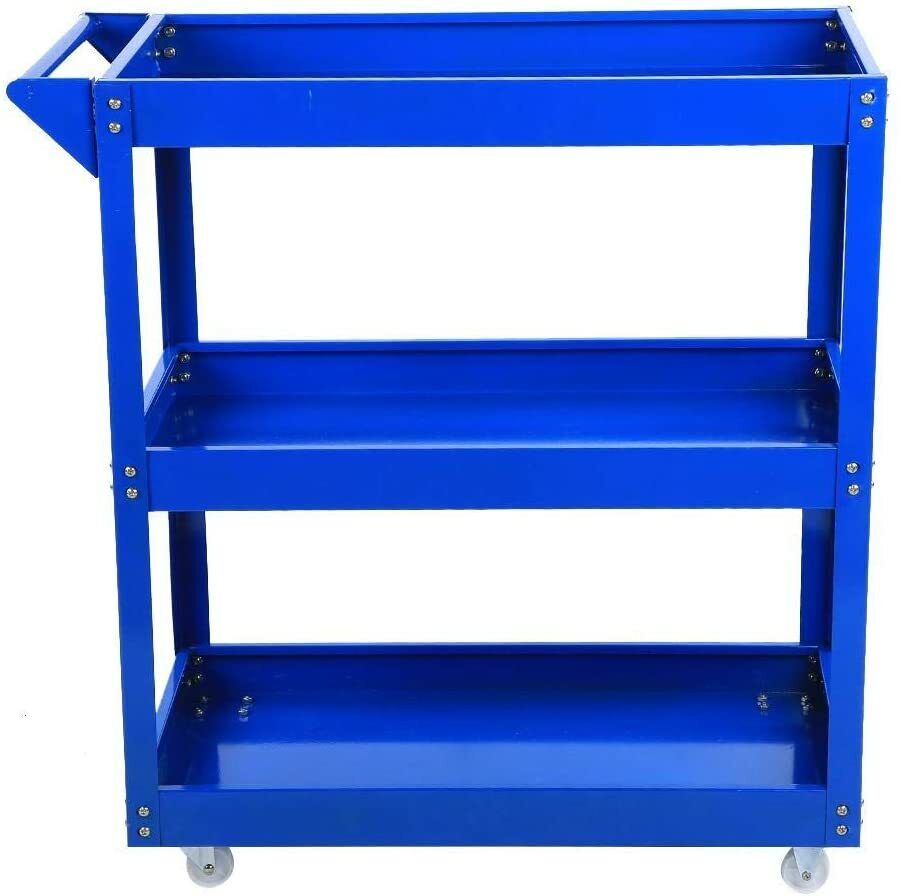 Heavy Duty Workshop Garage DIY Tool Storage Trolley Wheel Cart Tray 3 Tier/Shelf