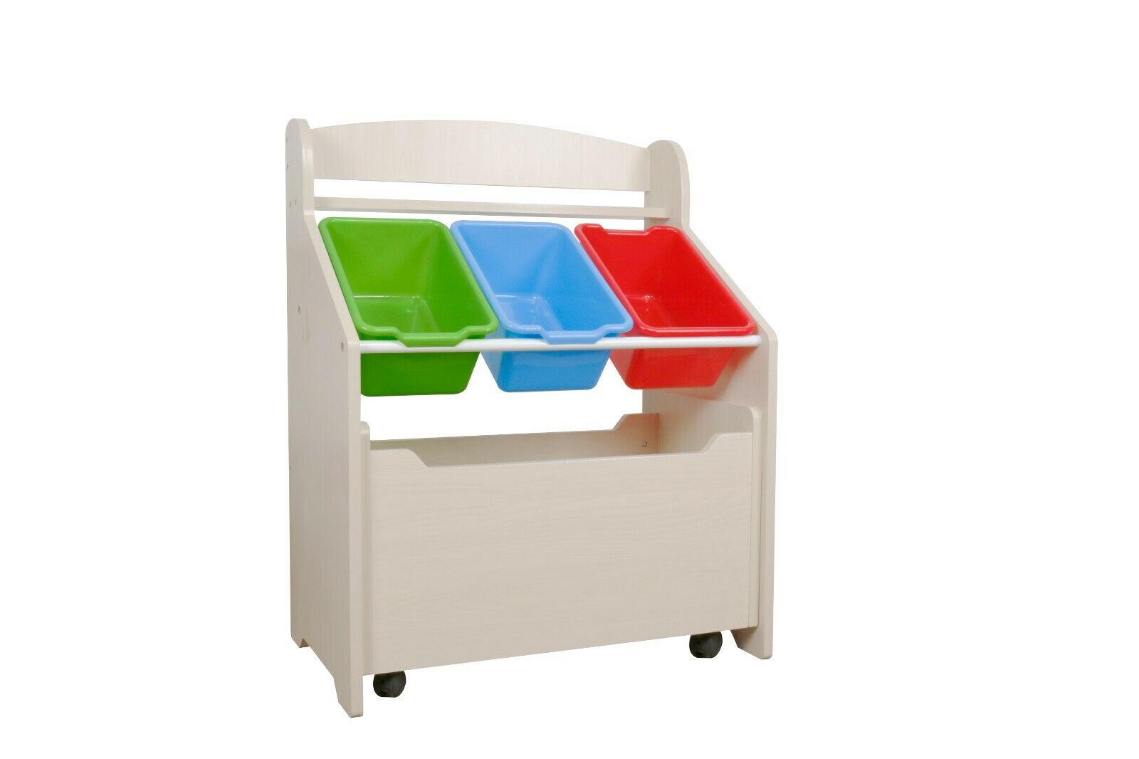 HYGRAD® Wooden Toy Box Storage Unit Childrens Kids Chest Bookshelf Toy Organizer