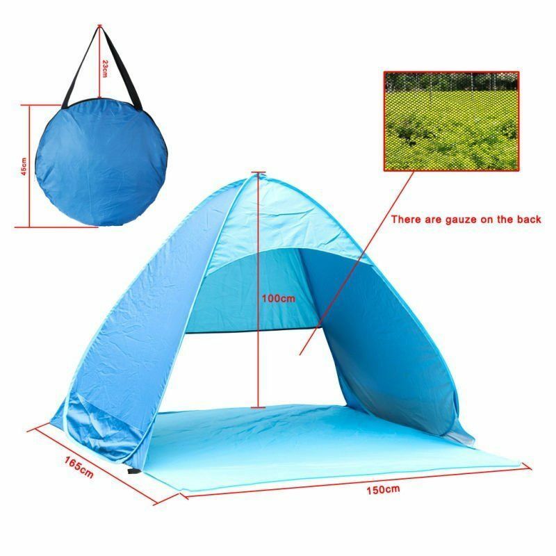 Pop Up Portable Beach Canopy Sun Shade Shelter Outdoor Camping Fishing Tent Mesh