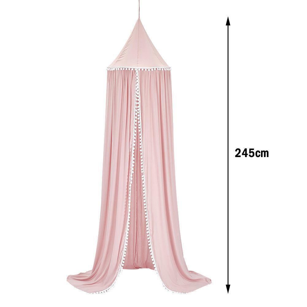 Kids Baby Bed Canopy Bedcover Mosquito Net Curtain Bedding Dome Tent Cotton