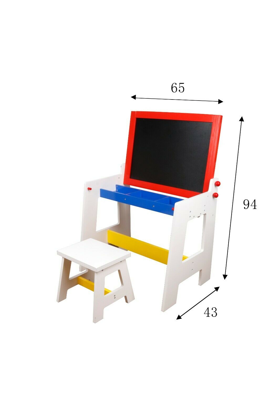 Kids Study Table 2 in 1 Blackboard + Drawing Table & Chair Set For Xmas Birthday
