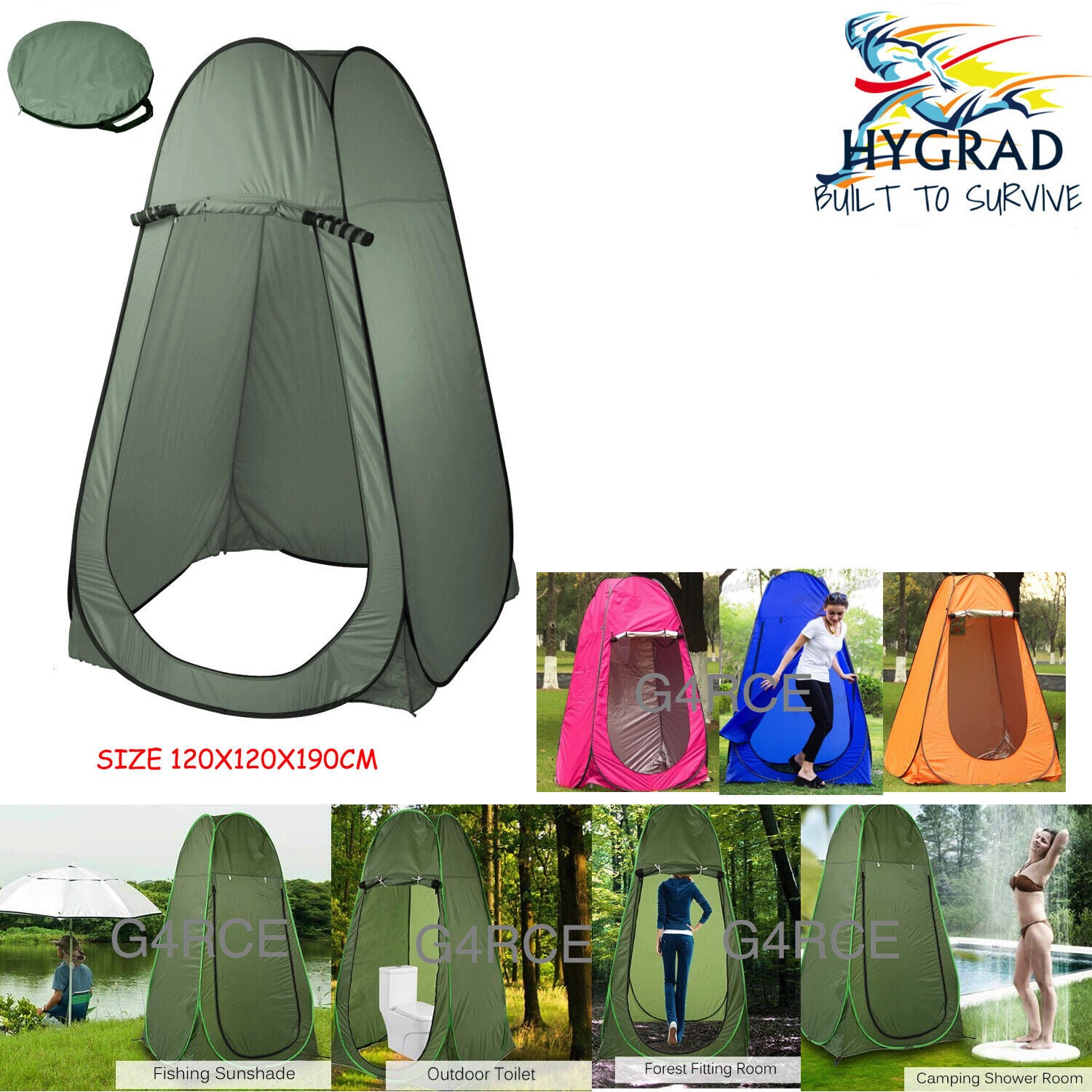 Portable Instant POP Up Tent Camping Toilet Shower Changing Single Room Privacy