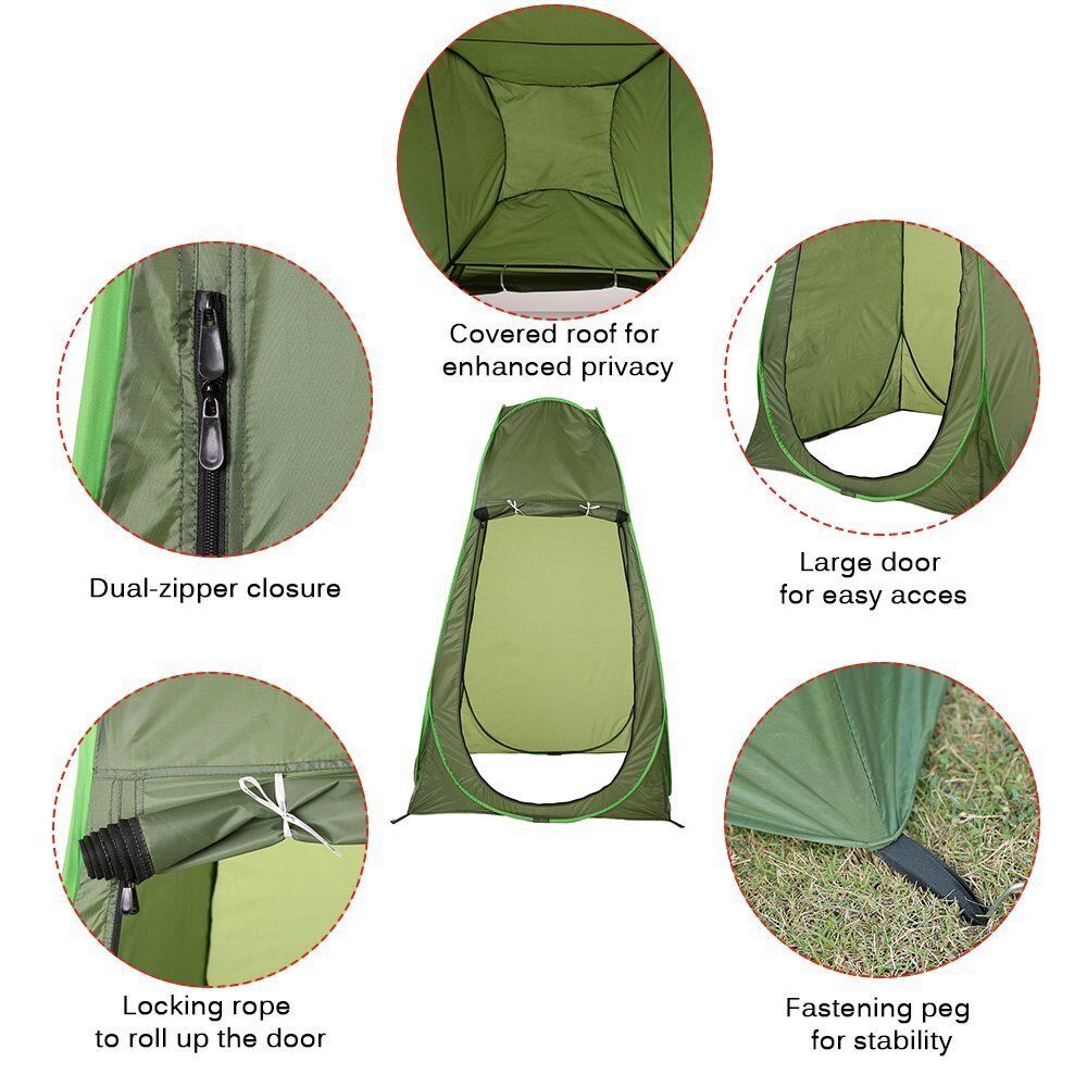 Portable Instant POP Up Tent Camping Toilet Shower Changing Single Room Privacy