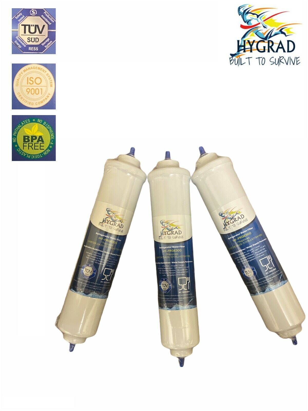 2 pack 3 pack Fridge Water Replacement Filters For SAMSUNG DA29-10105J by HYGRAD