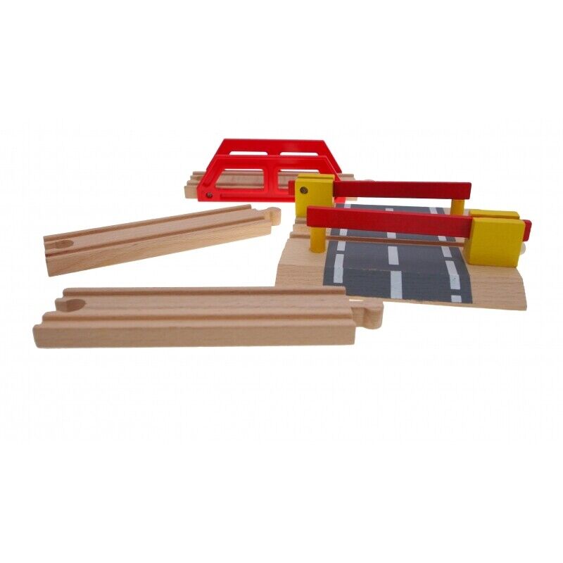 Kids Wooden Train Set - 100 Pieces Kids Children City Traffic Scene Building Toy