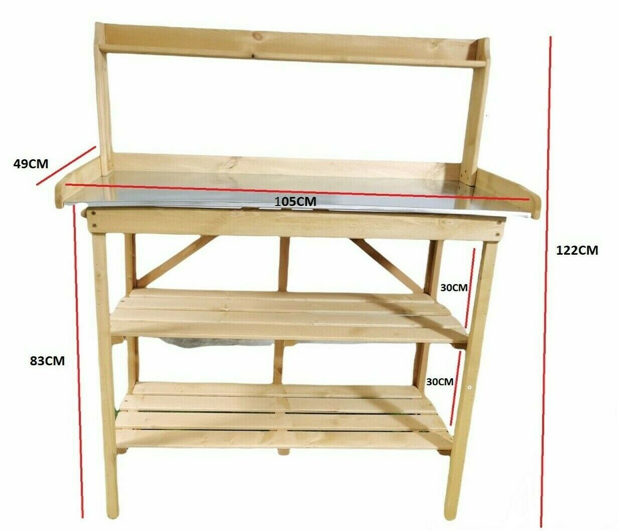 Wooden Potting Planting Table Practical Garden Work Bench Station Flower Seeds