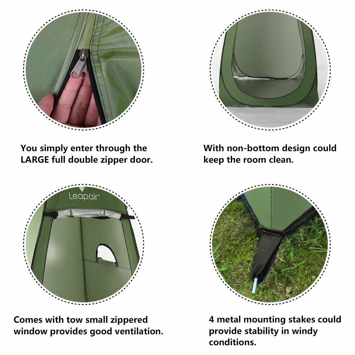 Portable Instant POP Up Tent Camping Toilet Shower Changing Single Room Privacy