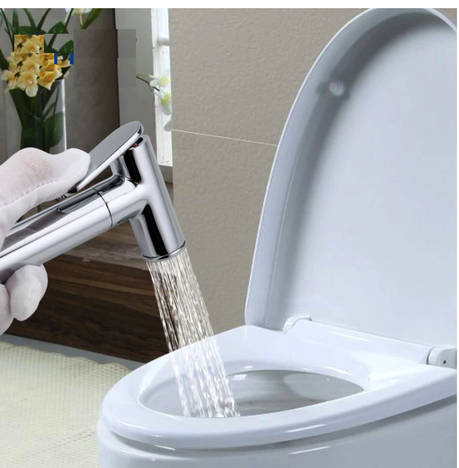 Hand Held Bathroom Bidet Spray Kit With Thermostatic Temperature Mixer Chrome UK