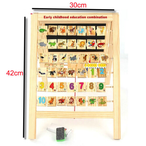 7 in 1 Kids Educational Easel Blackboard Multi-Activity Drawing Board Alphabet